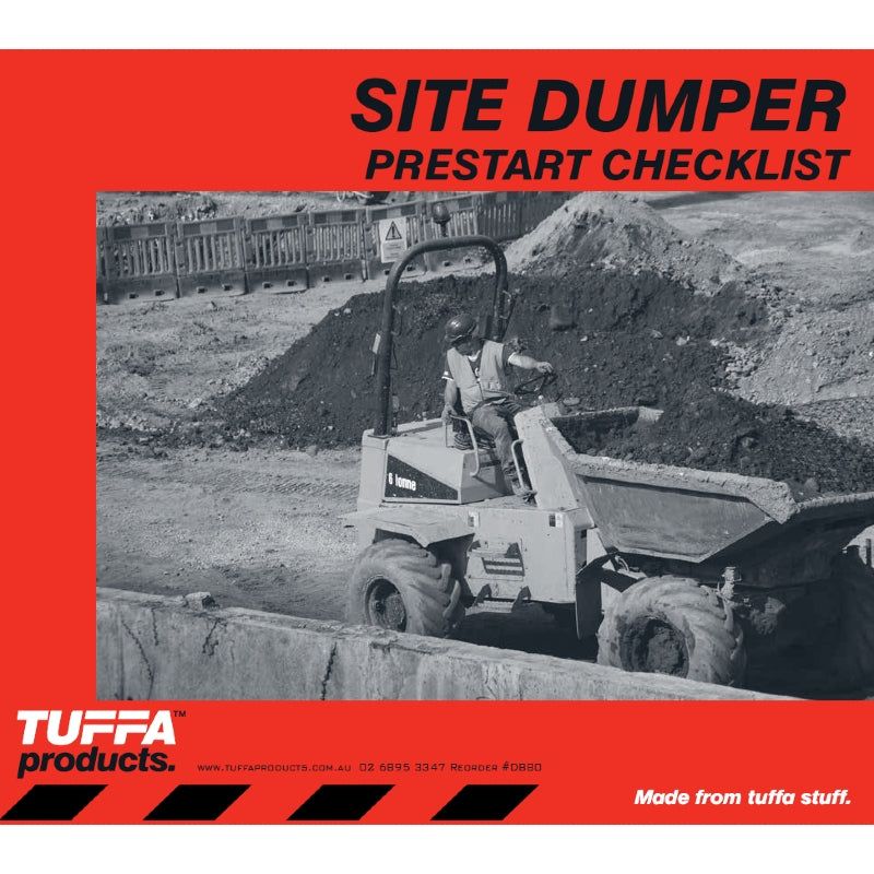 Site Dumper Prestart Checklist Books 2.1 kg