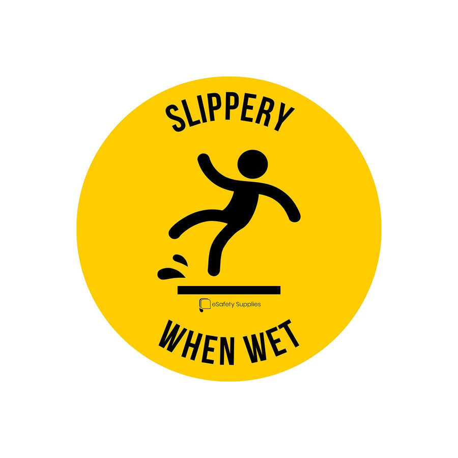 Slippery When Wet Floor Sticker - 400mm 3.5 kg