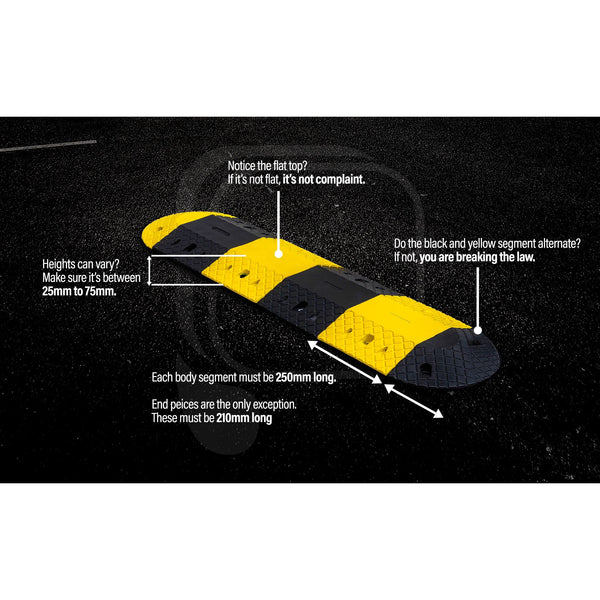 Speed Hump - Rubber - Middle Section