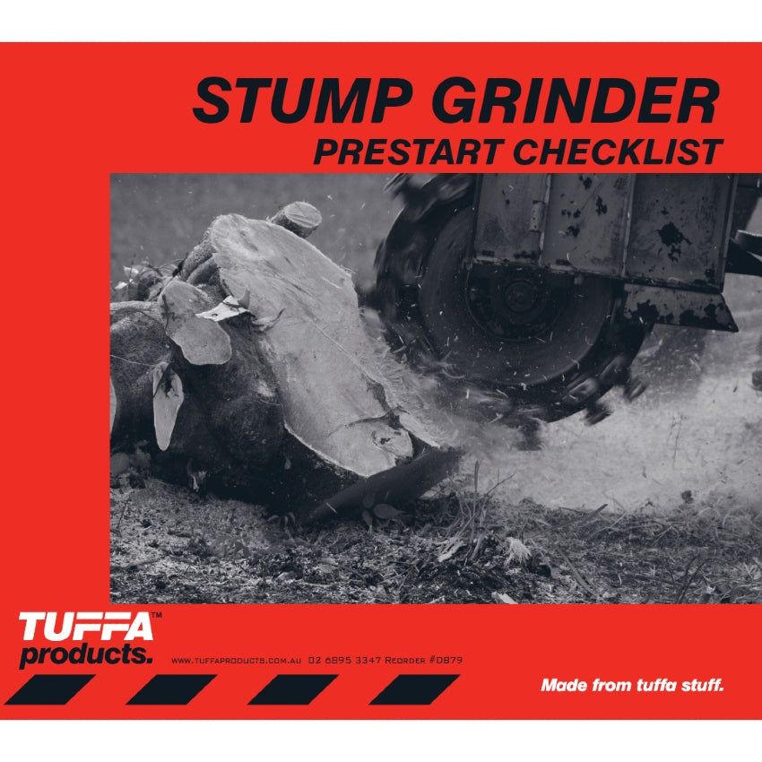 Stump Grinder Prestart Books 2.1 kg