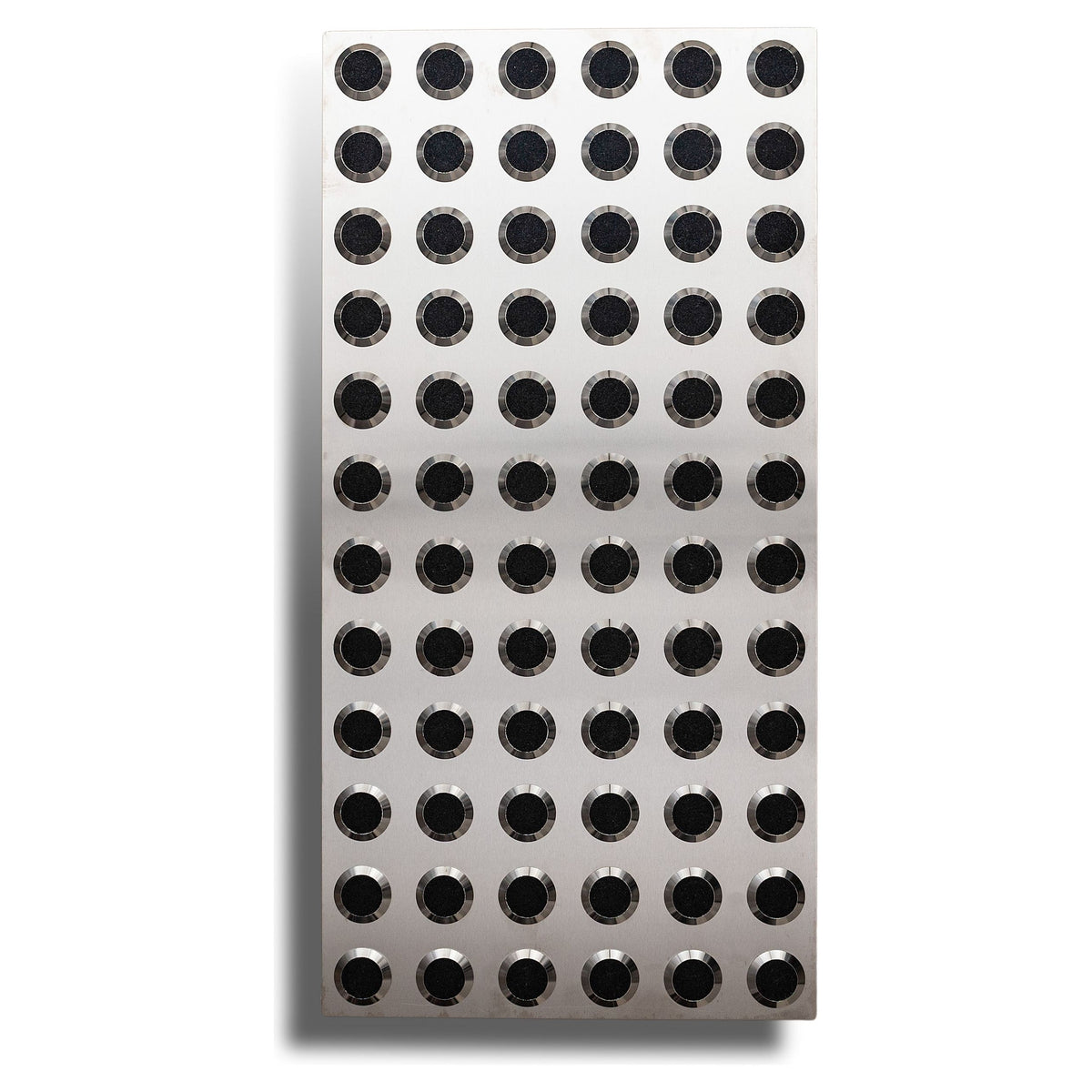 Tactile Indicator Plate Stainless Steel — Black Carb 300x600mm 10.5 kg