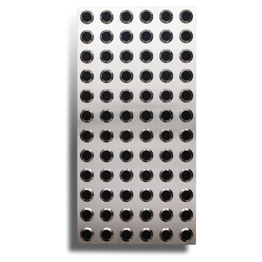 Tactile Indicator Plate Stainless Steel — Black Carb 300x600mm 10.5 kg