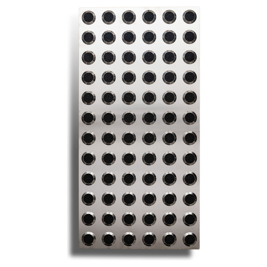 Tactile Indicator Plate Stainless Steel — Black Carb 300x600mm