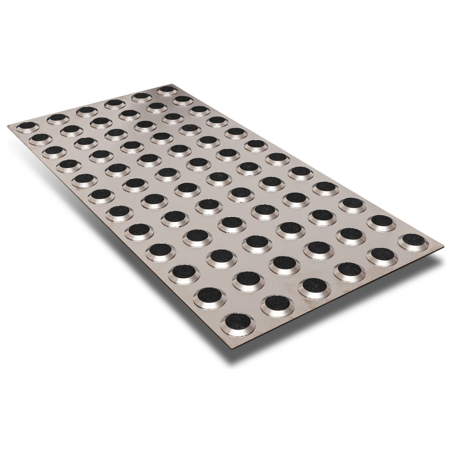 Tactile Indicator Plate Stainless Steel — Black Carb 300x600mm