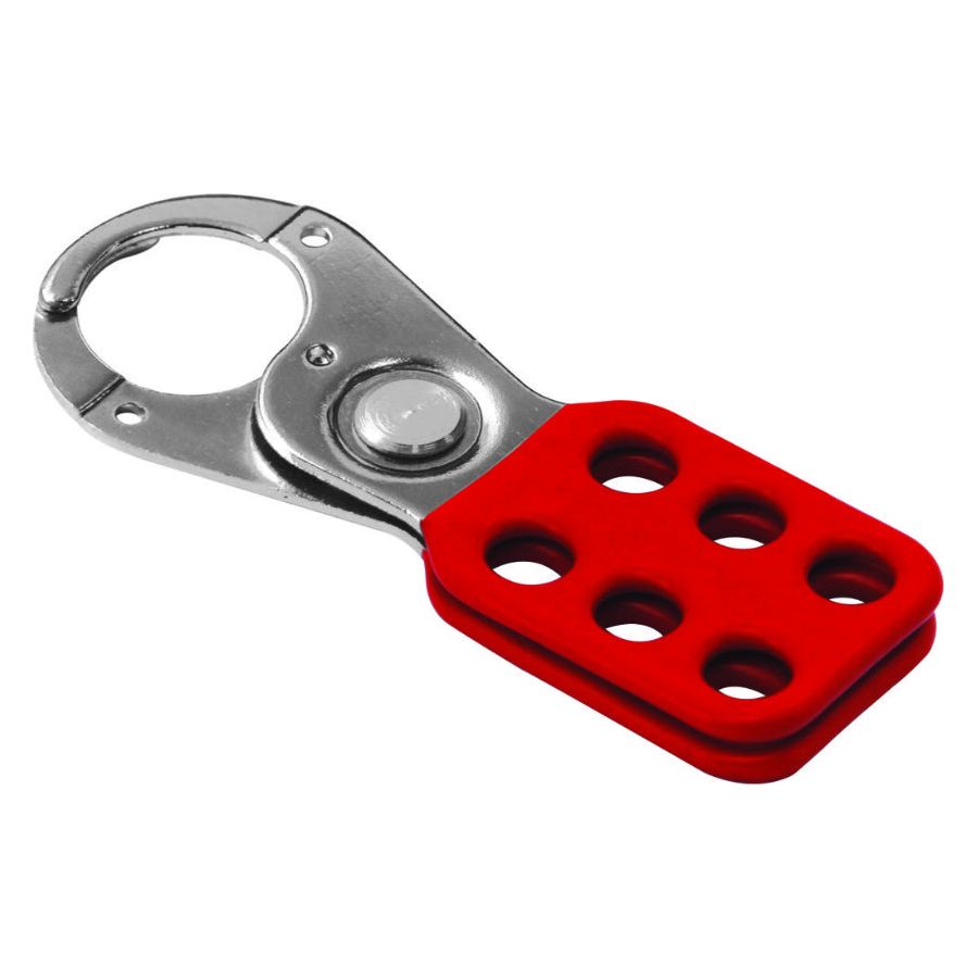 Vinyl Coated Hasp 25mm – Red 6 Holes 1.75 kg
