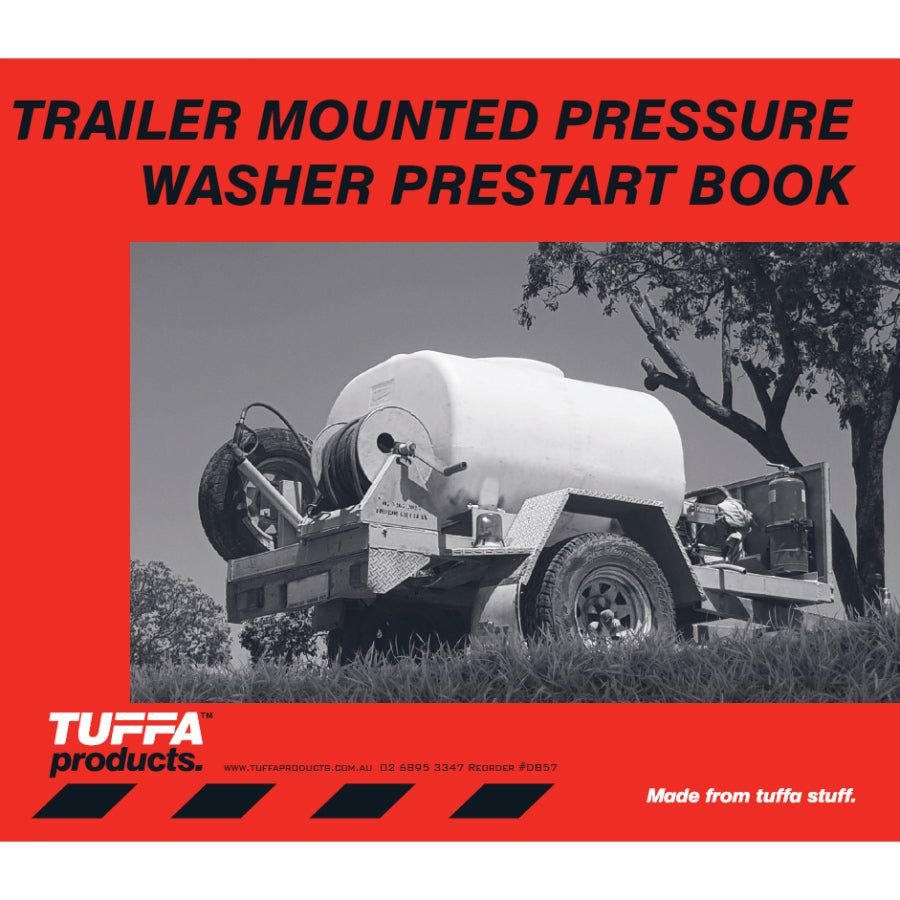 Trailer Mounted Pressure Washer Prestart Books 2.1 kg