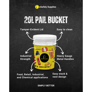 Pail Bucket & Lid 17.5 kg size 12.5L VP12.5LWH