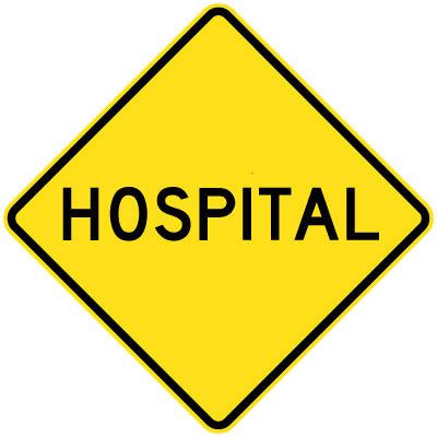 Hospital Sign - 600x600mm 0.7 kg