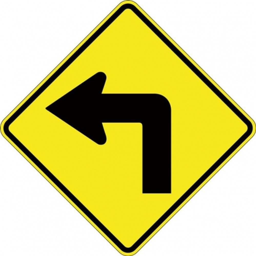 Left Turn Sign - 600x600mm 0.7 kg