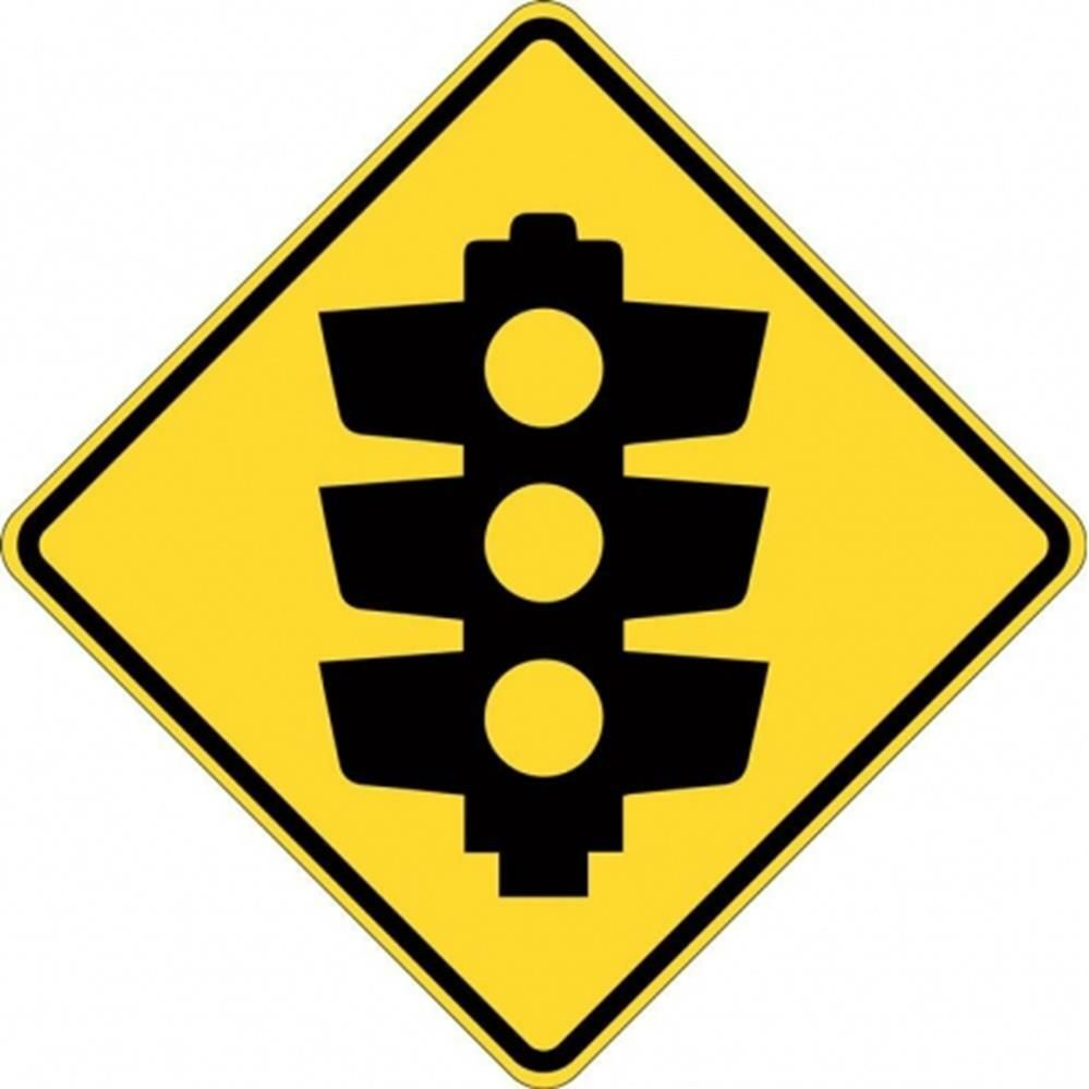 Traffic Lights Ahead (Symbolic) Sign - 600x600mm 0.7 kg