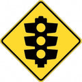 Traffic Lights Ahead (Symbolic) Sign - 600x600mm 0.7 kg