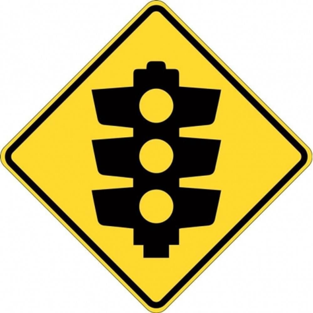 Traffic Lights Ahead (Symbolic) Sign - 600x600mm 0.7 kg