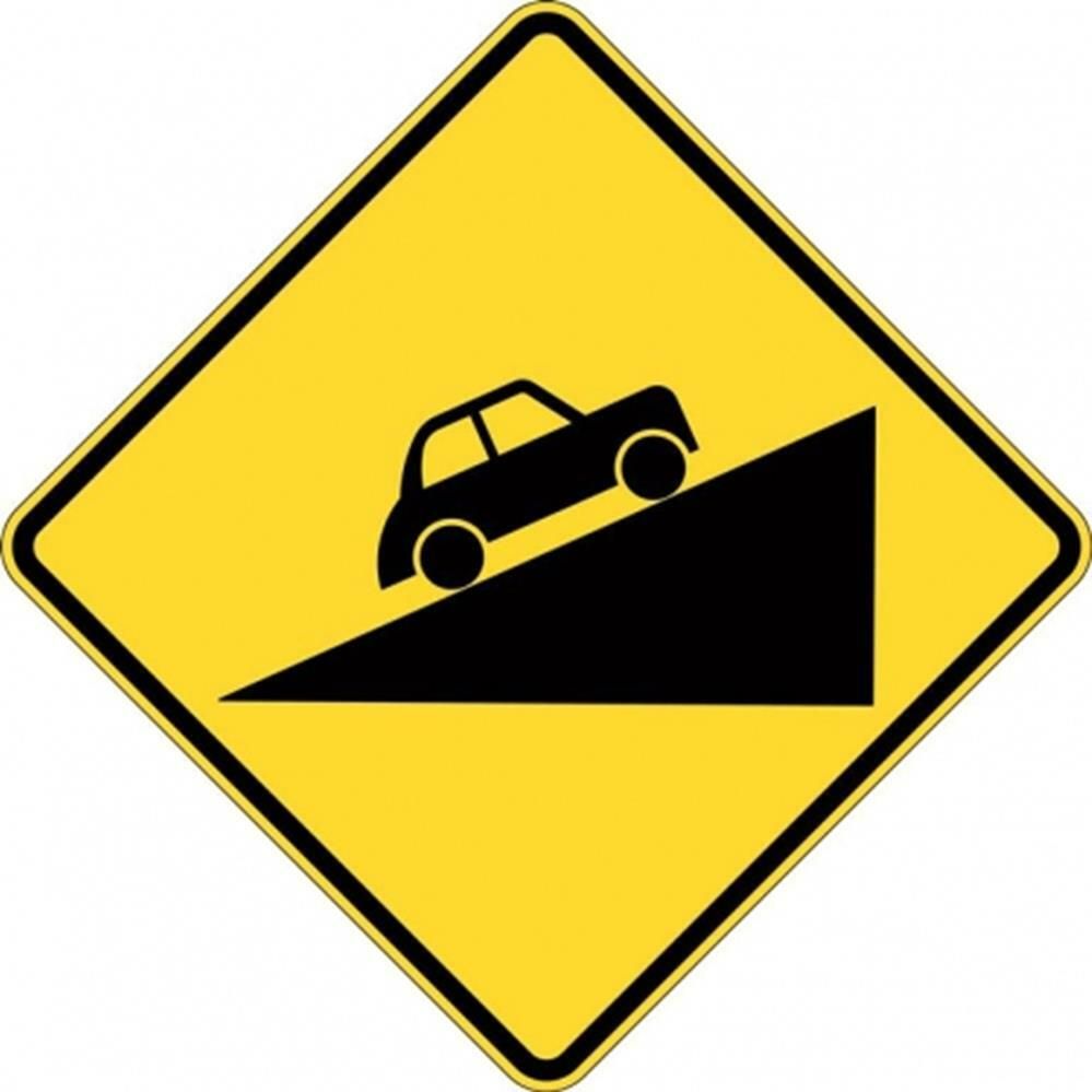 Ascent / Steep Climb (Symbolic) Sign - 600x600mm 0.7 kg