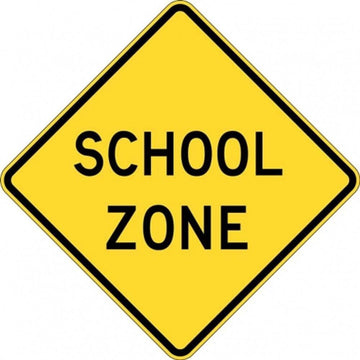 School Zone Sign - 600x600mm 0.7 kg