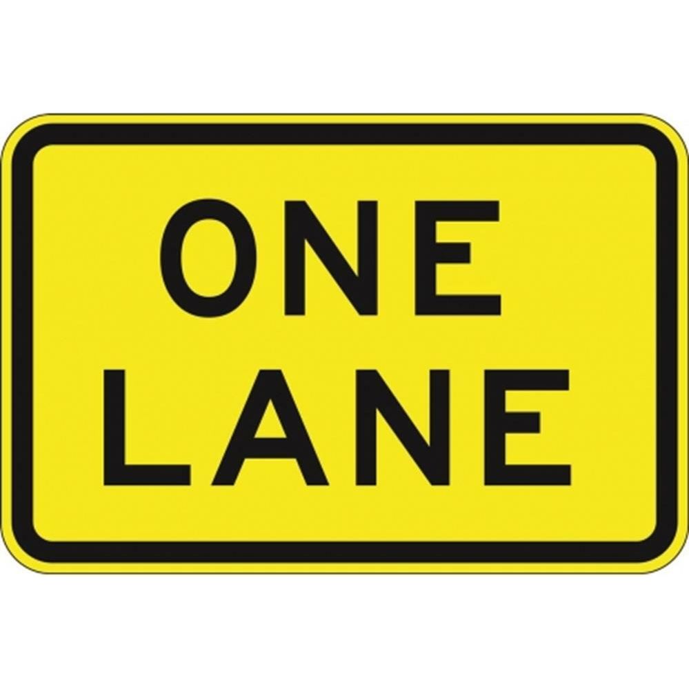 One Lane Sign - 600x400 7 kg