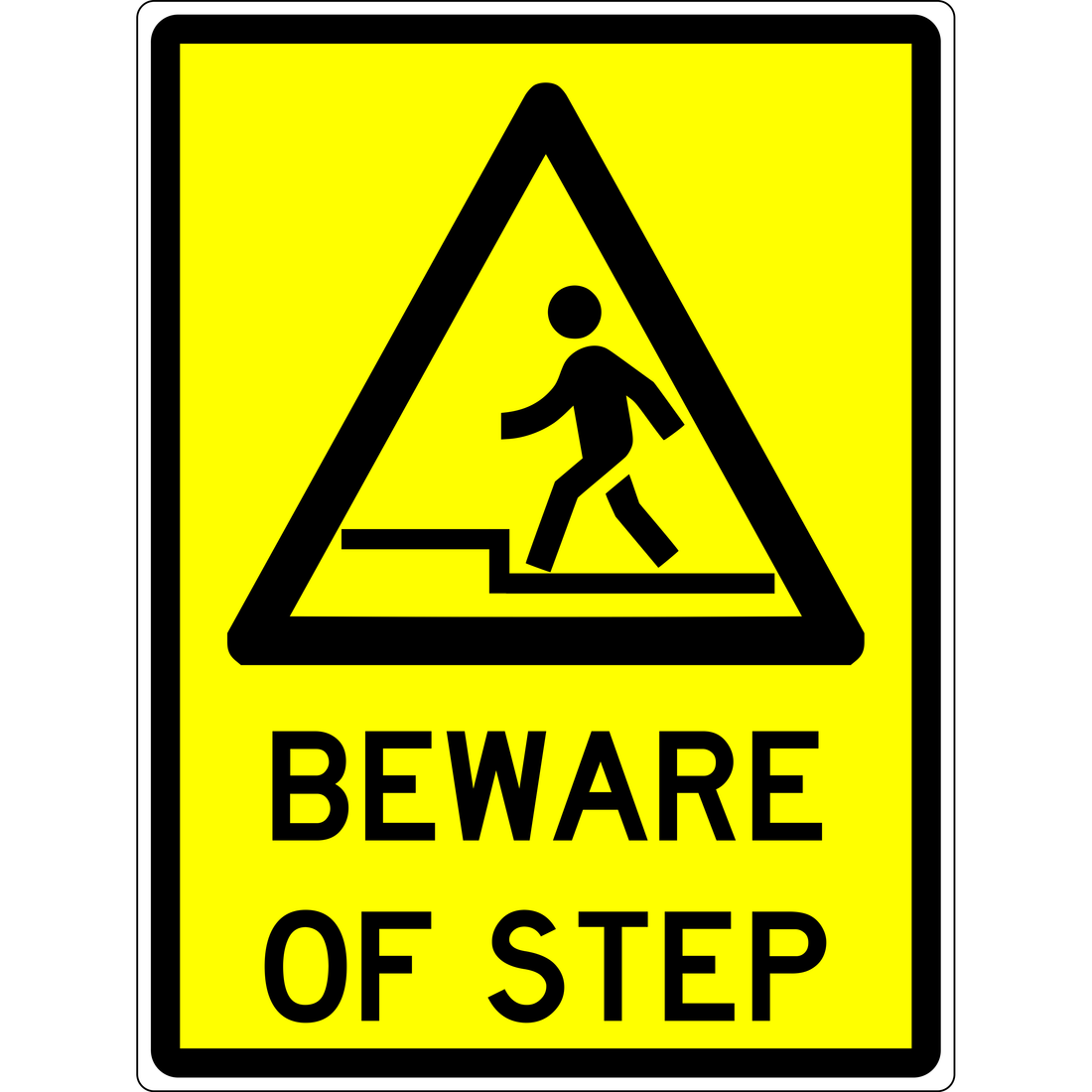 WARNING - BEWARE OF STEP