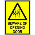 Warning Sign - Beware Of Opening Door 3.5 kg 300x450 material Poly ES-WSBOOD-P-300X450