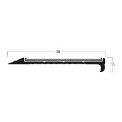 Stair Nosing - ESN13 1.75 kg Black Base Black Anodised ESN13BB