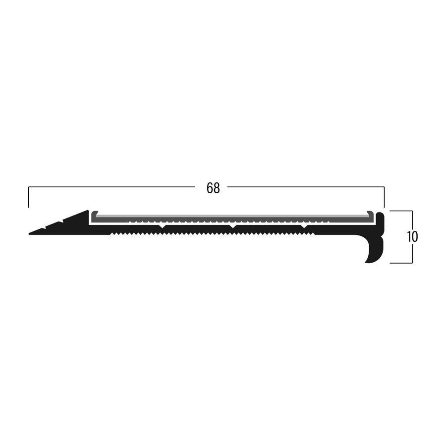Stair Nosing - ESN13 1.75 kg Black Base Black Anodised ESN13BB