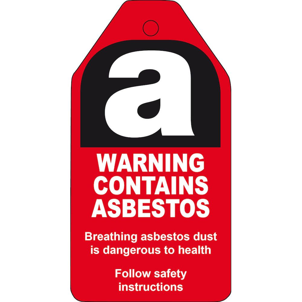 Warning Contains Asbestos Tags (packs of 100) 1.05 kg