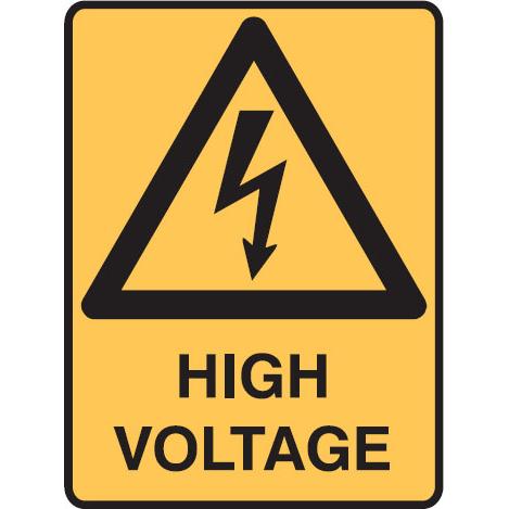 Warning Sign - High Voltage - 450 x 600mm 0.7 kg