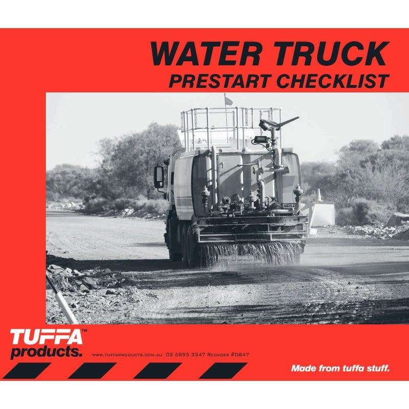 Water Truck Prestart Checklist Books 2.1 kg