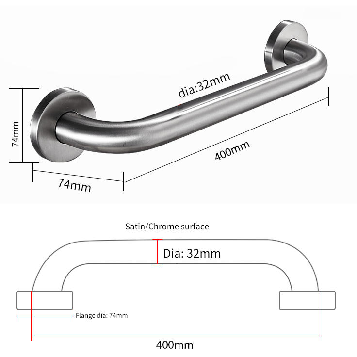 Grab Bar Rail - 400mm