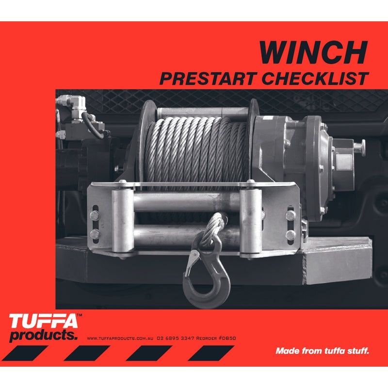 Winch Prestart Checklist Books 2.1 kg