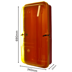 Plastic Extinguisher Cabinet / Yellow Transparent Front Cover | 9kg