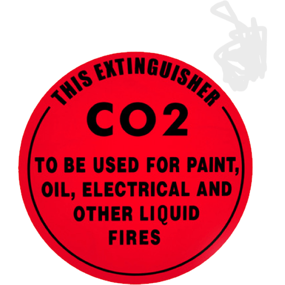 CO2 - Extinguisher Identification Sign - Metal 5.25 kg