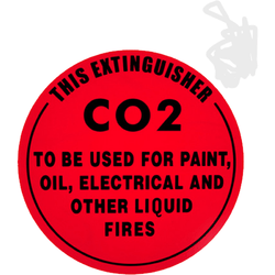 CO2 - Extinguisher Identification Sign - Metal 5.25 kg