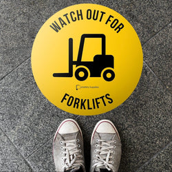 Watch Out of Forklifts Floor Sticker - 400mm