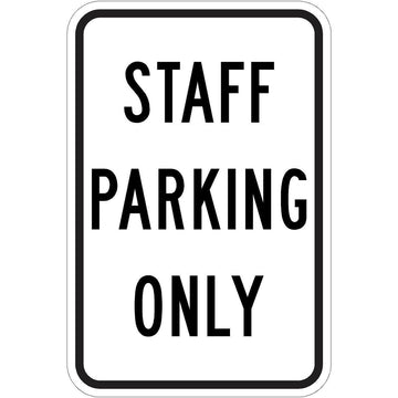 staff parking only sign