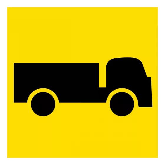 600x600mm – Corflute Multi Message – Symbolic Truck (Facing Right) 17.5 kg