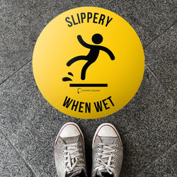 Slippery When Wet Floor Sticker - 400mm