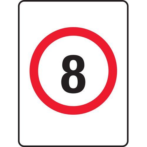 8 Speed Limit Sign