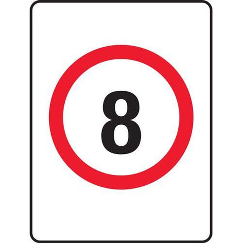 Sign 878 Speed 8 Km Speed Sign | eSafety Supplies
